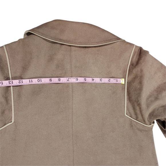 Vintage All Seasons Faux Suede Jacket Sz Medium ? Removable Liner Winter Coat - Picture 14 of 16